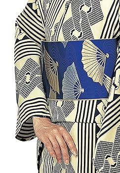 Amazon.co.jp: 浴衣反物（キング幅・吉原つなぎ・棒縞） (女仕立